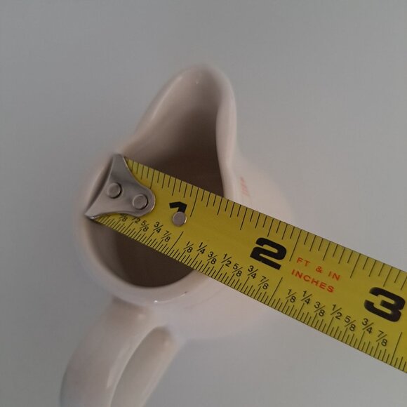 Syracuse Syralite Creamer Pitcher With Orange Stripe Design - Picture 9 of 10